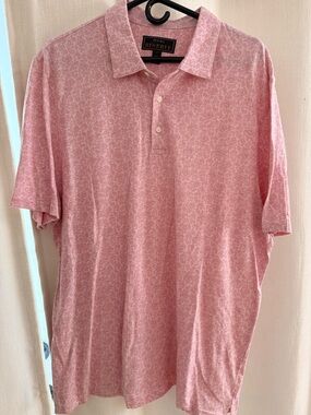 Jos. A. Bank Men's Pink Patterned Polo